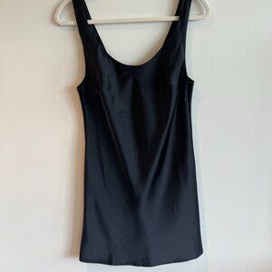Black Satin Slip Mini-dress Size 8